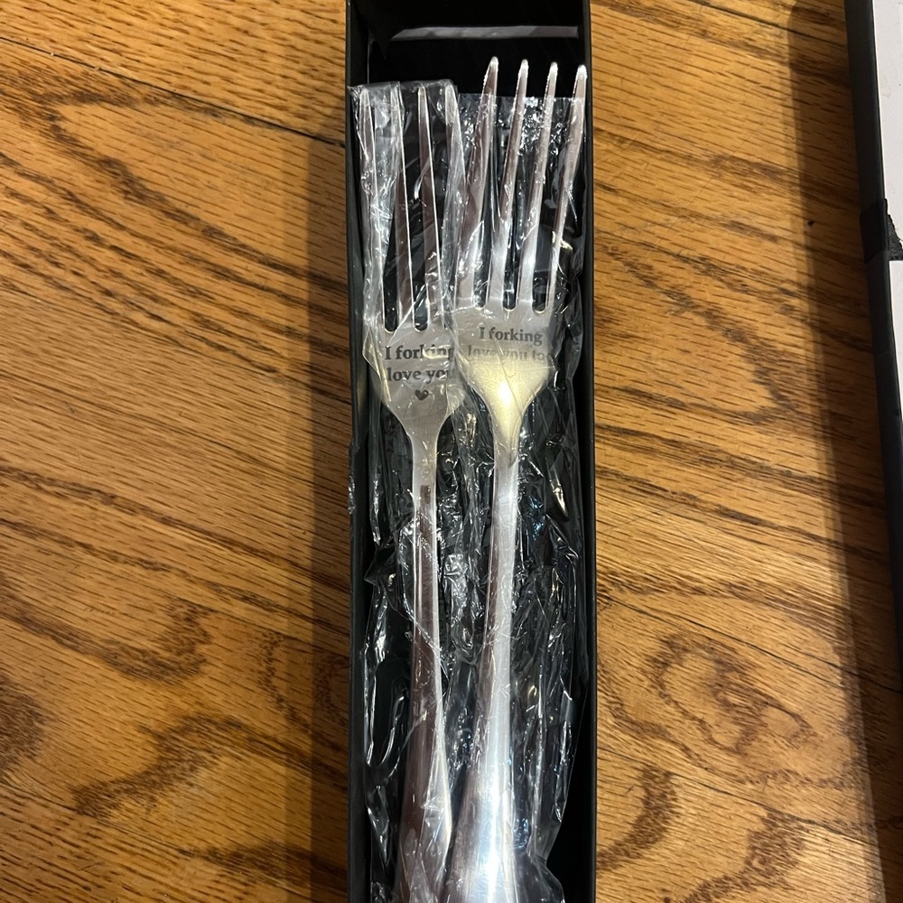 Silver Fork Set with Engraving